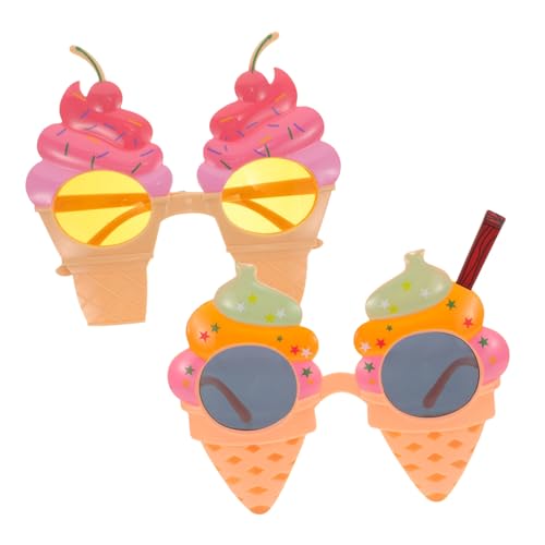 BATHVEVE 2 Stück Eistüten Brillen Geburtstagsparty Eiscreme Thema Brillen Lustige Brillen Für Erwachsene Sommer Strand Brillen Sonnenbrillen Lustige Sommer Brillen Photobooth BATHVEVE 2 Stück Eistüten Brillen Geburtstagsparty Eiscreme Thema Brillen Lustige Brillen Für Erwachsene Sommer Strand Brillen Sonnenbrillen Lustige Sommer Brillen Photobooth von BATHVEVE