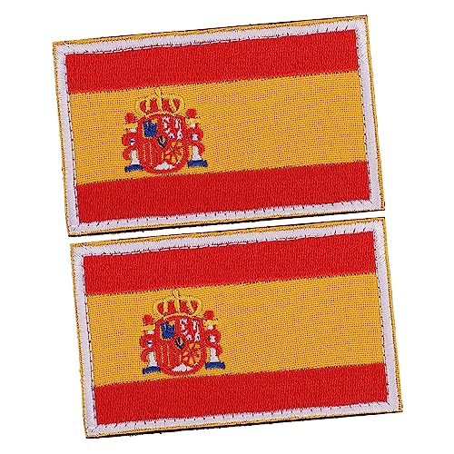 BATHVEVE 2 Stück Nationalflaggen Aufnäher Gestickte DIY Patches für Kleidung Hüte Rucksäcke Einfach Anzubringen und Langlebig von BATHVEVE