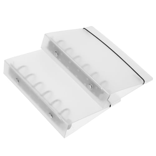 BATHVEVE 2 Stück Ringbuch Ordner Transparent Refillable Binder mit Bindegürtel Wiederverwendbarer Notizbuch Umschlag für Schule Büro Dokumenten Organizer Ästhetischer Halter von BATHVEVE