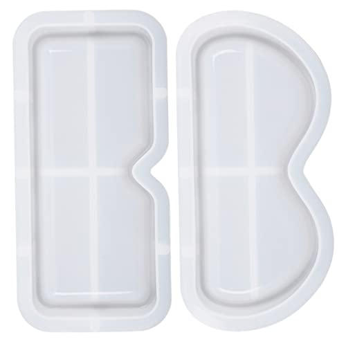 BATHVEVE 2 Stück Silikon Gießform für Brillenschalen DIY Epoxidharz Tablett für Kreative Bastelprojekte Vielseitig Einsetzbar und Leicht zu Reinigen von BATHVEVE