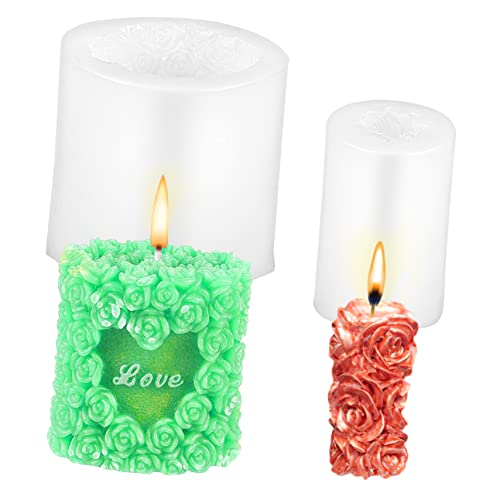 BATHVEVE 2 Stück Silikonformen für Kerzen Vielseitige Gießformen für Duftkerzen Fondant und Mehr für DIY Projekte und Hochzeiten von BATHVEVE