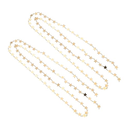 BATHVEVE 2 Stück Sternkette edelstahlketten armband knüpfen Schmuckgestaltung schmuck machen polsterelemente Schließe Silber Armbandkette Schmuck Dekorationskette Rostfreier Stahl Golden BATHVEVE 2 Stück Sternkette edelstahlketten armband knüpfen Schmuckgestaltung schmuck machen polsterelemente Schließe Silber Armbandkette Schmuck Dekorationskette Rostfreier Stahl Golden von BATHVEVE