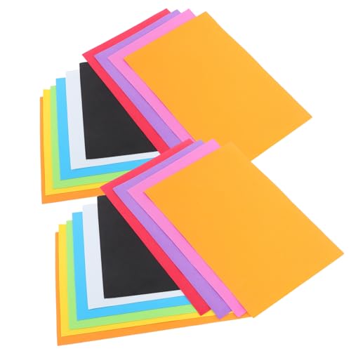 BATHVEVE 20 Blatt Farbenfrohe Schwamm Papierblätter für Diy Projekte Farben für Bastelarbeiten Dekoration und Geschenkverpackung für Schule und Zuhause von BATHVEVE