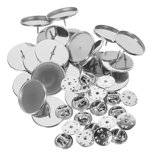 BATHVEVE 20 Sätze DIY Broschenbasis Sicherheits Broschen Pin Rückseiten für Kreative Anstecknadeln und Schmuckherstellung Durchmesser von BATHVEVE