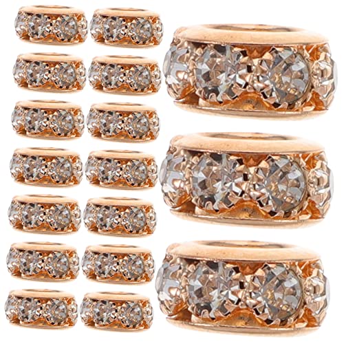 BATHVEVE 20 Stück DIY Armband Perlen Große Loch Spacer Perlen Kupfer mit Zirkonia für Schmuckherstellung Kreative Bastelideen und Handgemachte Armbänder BATHVEVE 20 Stück DIY Armband Perlen Große Loch Spacer Perlen Kupfer mit Zirkonia für Schmuckherstellung Kreative Bastelideen und Handgemachte Armbänder von BATHVEVE
