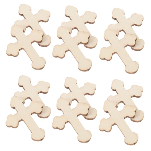 BATHVEVE 20 Stück DIY Holzkreuz Dekorationen Unbehandelte Holzschnittteile für Geburtstagsfeiern und Rustikale Heimdekoration für Kreative Bastelprojekte und von BATHVEVE