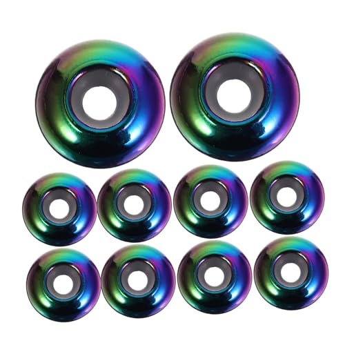 BATHVEVE 20 Stück Glatte Runde Beads für Diy Schmuckgestaltung Bunte Metallperlen für Armbänder und mit Gummiring für Sicheren Halt BATHVEVE 20 Stück Glatte Runde Beads für Diy Schmuckgestaltung Bunte Metallperlen für Armbänder und mit Gummiring für Sicheren Halt von BATHVEVE