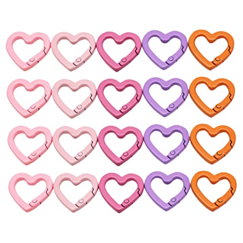 BATHVEVE 20 Stück Herzförmige Schnapphaken Schlüsselanhänger Clips Bunte DIY Karabinerhaken für Bastelprojekte Hochwertige Federschnallen Praktische Schlüsselhalter BATHVEVE 20 Stück Herzförmige Schnapphaken Schlüsselanhänger Clips Bunte DIY Karabinerhaken für Bastelprojekte Hochwertige Federschnallen Praktische Schlüsselhalter von BATHVEVE