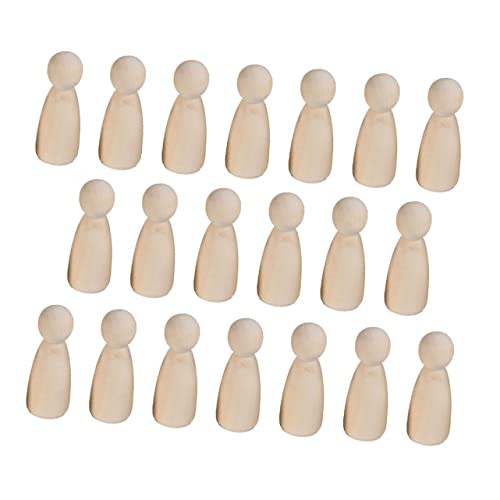 BATHVEVE 20 Stück Kleines Teiliges Unvollendeter Hölzerner Puppen DIY Malfigur Holz für Kreative Bastelprojekte und Heimdekoration Hellgelb BATHVEVE 20 Stück Kleines Teiliges Unvollendeter Hölzerner Puppen DIY Malfigur Holz für Kreative Bastelprojekte und Heimdekoration Hellgelb von BATHVEVE