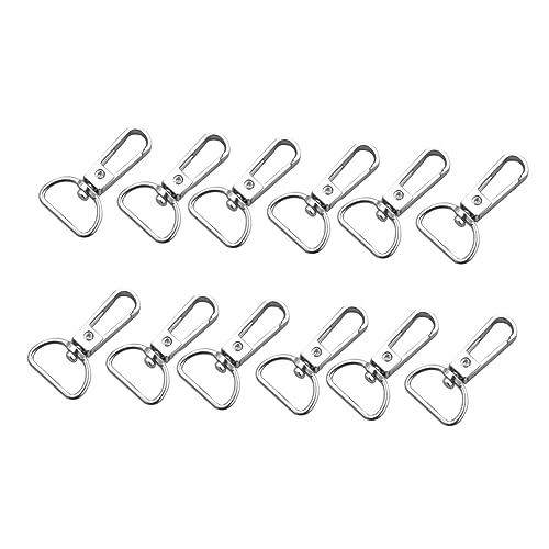 BATHVEVE 20 Stück Praktische Schlüsselring Taschen Zubehör mit Drehbaren Karabinerhaken Federschnallen für DIY Handwerk Schlüsselanhänger Taschen und Mehr von BATHVEVE