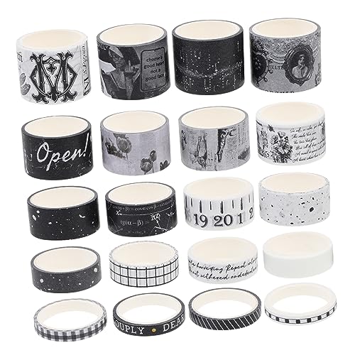 BATHVEVE 20 Stück Retro -Klebebandaufkleber aufkleber Basteln Vintage-Klebeband Aufkleber ästhetisch Sammelalbum Washi-Tape-Ästhetik Vintage-Scrapbooking-Washi-Tape Flüsterpapier von BATHVEVE