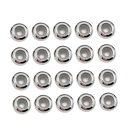 BATHVEVE 20 Stück Rostfreie Stahlpositionierungsschnalle Halskette Armbandverschlüsse zur Schmuckherstellung vintage abstandshalter selber machen Abstandsanhänger Silver von BATHVEVE