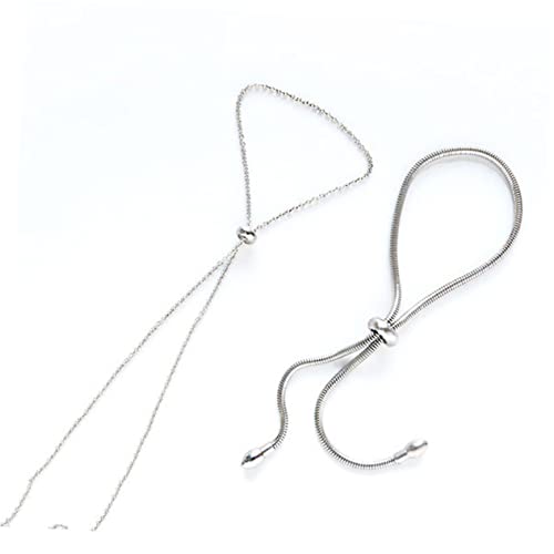 BATHVEVE 20 Stück Rostfreie Stahlpositionierungsschnalle Schmuck Stopper Perlen Halsketten Reiz DIY-Jahrgang Abstandsanhänger verpackte Abstandsperlen Silver von BATHVEVE