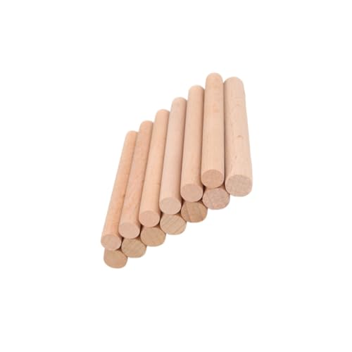 BATHVEVE 20 Stück Runde Holzstäbe Buchenholz Robuste Bastelmaterialien für Holzarbeiten DIY Projekte und Modellbau für Kreative Bastelarbeiten von BATHVEVE