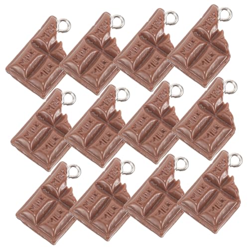 BATHVEVE 20 Stück Schokoladenanhänger Resin für DIY Schmuck Realistische Schlüsselanhänger und Charms für Ohrringe und Kreative Bastelprojekte von BATHVEVE