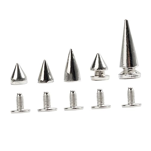 BATHVEVE 20 Stück Teiliges Cone Nail Schraubnieten Punk Spikes für DIY Lederhandwerk Kleidung Schuhe Gürtel Dekoration Robust Langlebig von BATHVEVE