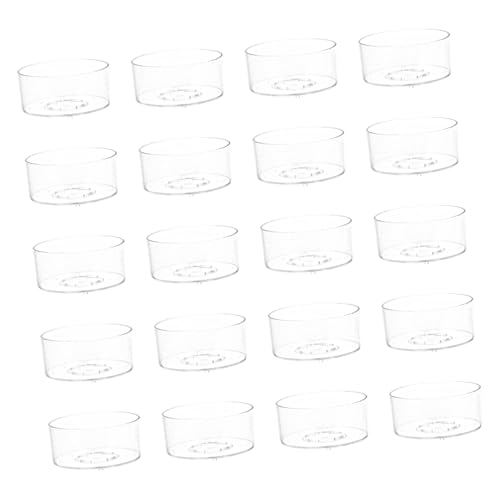 BATHVEVE 20 Stück Teiliges DIY Kerzenform aus Kunststoff Flammhemmender Acryl Behälter Runde Wachsschmelzbox Geeignet für Paraffin Soja und Bienenwachs für Kreative Kerzenherstellung und von BATHVEVE