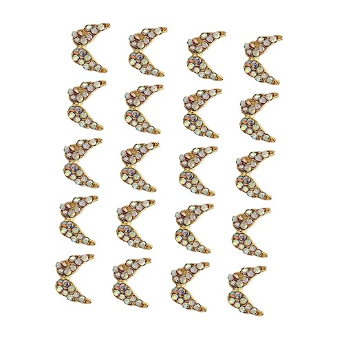 BATHVEVE 20 Stück Teiliges Flache Rückseite Strasssteine Nagel Schmuck Wing Design Nail Art Dekoration für Kreative DIY Projekte und Festliche Anlässe von BATHVEVE