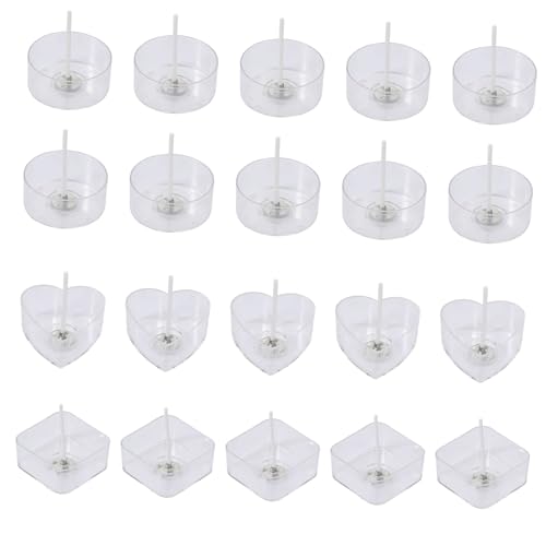 BATHVEVE 20 Stück Teiliges Teelichtkerzenhalter Set mit Dochten für DIY Kerzenherstellung Hochtransparente Kunststoffbehälter für Hochzeiten Partys und Romantische Anlässe Wiederverwendbar BATHVEVE 20 Stück Teiliges Teelichtkerzenhalter Set mit Dochten für DIY Kerzenherstellung Hochtransparente Kunststoffbehälter für Hochzeiten Partys und Romantische Anlässe Wiederverwendbar von BATHVEVE