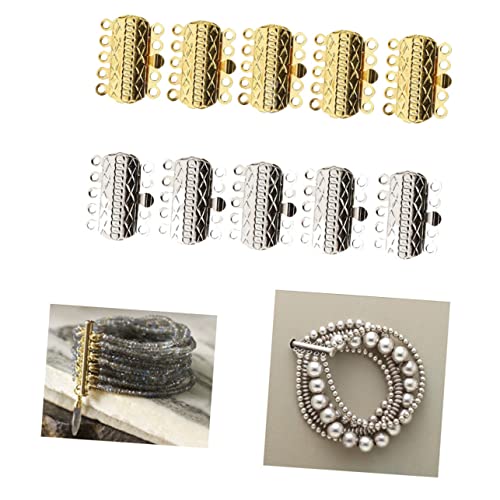 BATHVEVE 20 Stücke 5 Armbandverbinder Schmuck Verschlüsse Halskette Schließungen Herstellung Schnalle Kettenverkürzer Golden von BATHVEVE
