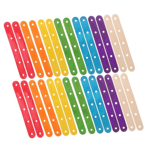 BATHVEVE 200 Stück Farbige Bastelstäbchen: Für Selbstgemachte Eiscreme, Regenbogen-eisstiele Aus Holz Mit Löchern Für Kinder, Handarbeiten, Heimkunstprojekte Und Partydekorationen BATHVEVE 200 Stück Farbige Bastelstäbchen: Für Selbstgemachte Eiscreme, Regenbogen-eisstiele Aus Holz Mit Löchern Für Kinder, Handarbeiten, Heimkunstprojekte Und Partydekorationen von BATHVEVE