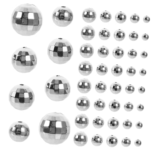 BATHVEVE 200Stücke Disco Ball Perlen Facettierte Schmuckperlen für DIY Handwerk für Ketten Armbänder und Dekorationen von BATHVEVE