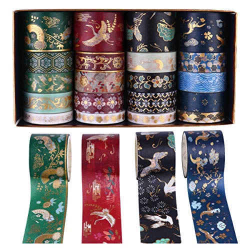 BATHVEVE 20Rolle Bronzierendes Washi Tape Dekoratives Klebeband für Scrapbooking DIY Projekte Fotoalben und Bastelarbeiten für Journaling Planung von BATHVEVE