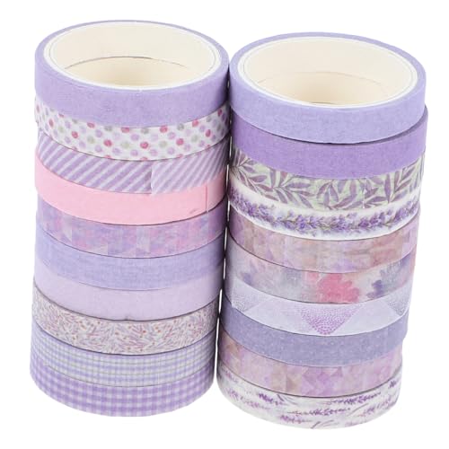 BATHVEVE 20pcs Lila Maskierungsbänder Washi Tape Set Klebebänder Für Scrapbooking Journaling DIY Crafts Arts Wickeln Blumendesigns Für Journal Supplies BATHVEVE 20pcs Lila Maskierungsbänder Washi Tape Set Klebebänder Für Scrapbooking Journaling DIY Crafts Arts Wickeln Blumendesigns Für Journal Supplies von BATHVEVE