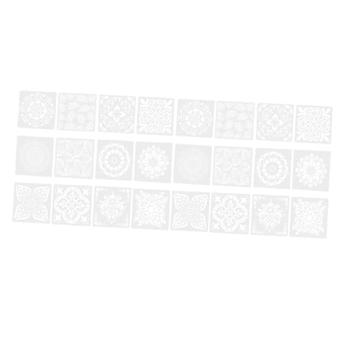 BATHVEVE 24 Stück Teiliges Wandmalerei Schablonen mit Blumenmustern Kreative DIY Zeichenvorlagen für Geeignet für Scrapbooking und Schulprojekte Langlebig und Wiederverwendbar von BATHVEVE