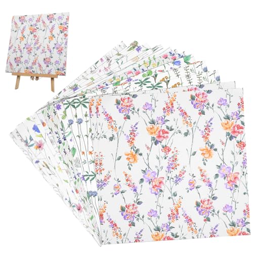 BATHVEVE 24Blätter Ästhetisches Scrapbook Papier Muster Dekoratives Papier für DIY Projekte für Journal und Kartenherstellung Doppelseitig von BATHVEVE