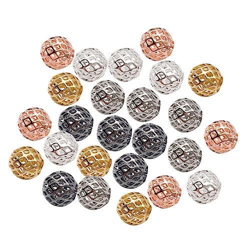 BATHVEVE 25 Stück Kupfer Spacer Perlen für DIY Schmuckherstellung Loch Gold Silber Schwarz Roségold und Weiß für Armbänder und Schlüsselanhänger BATHVEVE 25 Stück Kupfer Spacer Perlen für DIY Schmuckherstellung Loch Gold Silber Schwarz Roségold und Weiß für Armbänder und Schlüsselanhänger von BATHVEVE