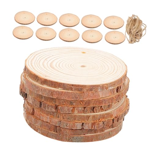 BATHVEVE 25 Stück Rustikale Holzscheiben: Unbehandelte Naturholzscheiben Mit Loch Und Seil – Blankostücke Für Tischdekorationen Bei Hochzeiten, Tischkarten Und Selbstgemachte Untersetzer BATHVEVE 25 Stück Rustikale Holzscheiben: Unbehandelte Naturholzscheiben Mit Loch Und Seil – Blankostücke Für Tischdekorationen Bei Hochzeiten, Tischkarten Und Selbstgemachte Untersetzer von BATHVEVE