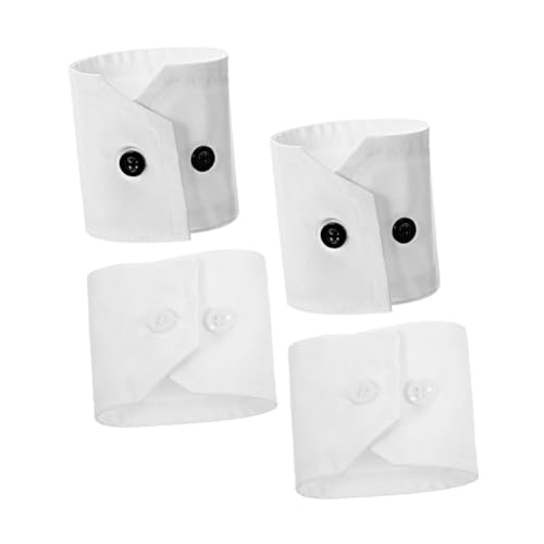 BATHVEVE 2Paar Abnehmbare Blusenmanschetten mit Quadratischen Knöpfen Handgelenksmanschetten für Blusen Pullover und Mäntel Stilvolles Zubehör von BATHVEVE
