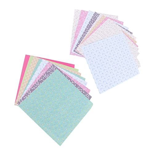 BATHVEVE 2Packungen Origami Papier Einseitig Bedrucktes Faltpapier mit Blumenmuster Bastelpapier für Erwachsene für DIY Projekte und Schulaktivitäten von BATHVEVE