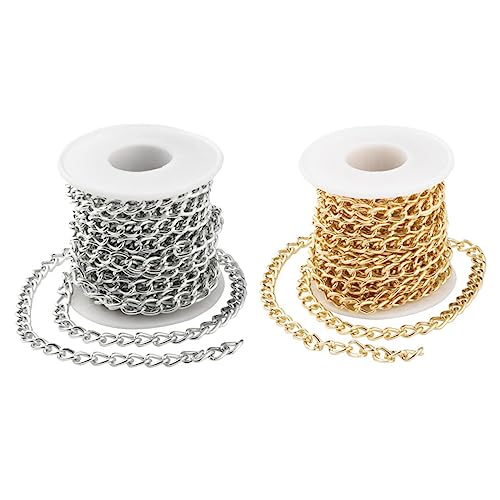 BATHVEVE 2Rollen Aluminium Kettenband Für DIY Halsketten Und Schmuckherstellung Pro Zubehör Für Projekte Und Bastelarbeiten BATHVEVE 2Rollen Aluminium Kettenband Für DIY Halsketten Und Schmuckherstellung Pro Zubehör Für Projekte Und Bastelarbeiten von BATHVEVE