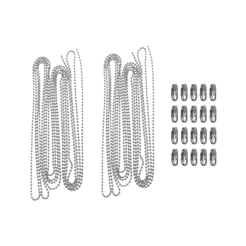 BATHVEVE 2Sätze Perlenkette mit Anschlüssen Rostfrei für DIY Schmuck und Bastelprojekte Langlebig und Stark für Kreative Anwendungen und Gardinen BATHVEVE 2Sätze Perlenkette mit Anschlüssen Rostfrei für DIY Schmuck und Bastelprojekte Langlebig und Stark für Kreative Anwendungen und Gardinen von BATHVEVE