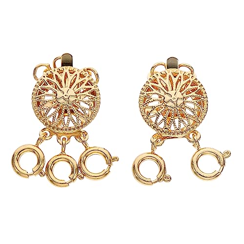 BATHVEVE 2Stücke Teiliges Schmuckverschluss für Geschichtete Multi Reihen Halskettenschnalle Gold Einfaches Design für DIY Armbänder und Verhindert Verheddern BATHVEVE 2Stücke Teiliges Schmuckverschluss für Geschichtete Multi Reihen Halskettenschnalle Gold Einfaches Design für DIY Armbänder und Verhindert Verheddern von BATHVEVE