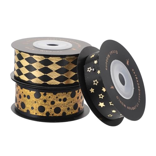 BATHVEVE 3 Rollen Geschenkverpackungsband Dekorative Bänder Hochwertigem Polyester für DIY Blumenverpackung Boxverpackung und Festlichkeiten Yards pro Rolle Vielseitig und Langlebig BATHVEVE 3 Rollen Geschenkverpackungsband Dekorative Bänder Hochwertigem Polyester für DIY Blumenverpackung Boxverpackung und Festlichkeiten Yards pro Rolle Vielseitig und Langlebig von BATHVEVE