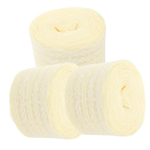 BATHVEVE 3 Rollen Spitzenband Vintage Spitzenborte Nichtelastisch für DIY Basteln Nähen Hochzeit Kleid Dekoration Meterware Braut Zubehör von BATHVEVE