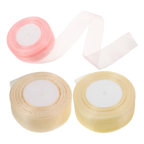 BATHVEVE 3 Rollen Transparente Chiffonbänder Yards Diy Geschenkverpackungsband für Arrangements Hochzeitsdekorationen und Kreative Bastelprojekte BATHVEVE 3 Rollen Transparente Chiffonbänder Yards Diy Geschenkverpackungsband für Arrangements Hochzeitsdekorationen und Kreative Bastelprojekte von BATHVEVE