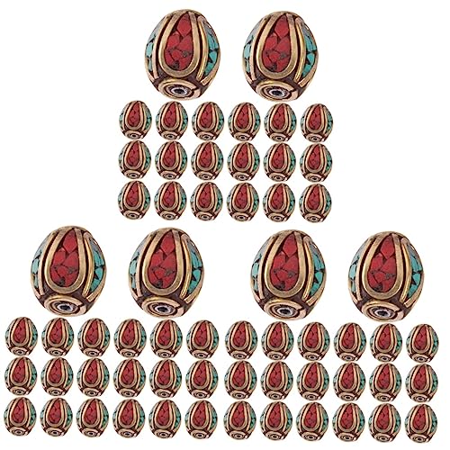 BATHVEVE 3 Sätze Nepal Messing Spacer Perlen Mit Türkis Diy Schmuckzubehör Für Kreative Projekte Handgefertigte Buddha Perlen Für Armbänder Und Dekorationen 20 Stück * 3 BATHVEVE 3 Sätze Nepal Messing Spacer Perlen Mit Türkis Diy Schmuckzubehör Für Kreative Projekte Handgefertigte Buddha Perlen Für Armbänder Und Dekorationen 20 Stück * 3 von BATHVEVE