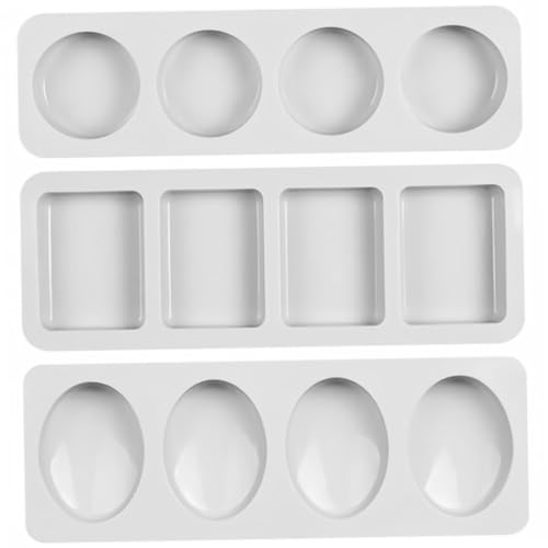 BATHVEVE 3 Stück Seifenform Herstellung Handwerk Oval Silikonformen für Seife DIY -Seifenschimmelpilzform Silikonseife Formen Kieselgel Zufällige Farbe BATHVEVE 3 Stück Seifenform Herstellung Handwerk Oval Silikonformen für Seife DIY -Seifenschimmelpilzform Silikonseife Formen Kieselgel Zufällige Farbe von BATHVEVE