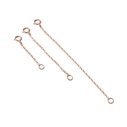 BATHVEVE 3 Stück Sterling Silber Verlängerungskette Anpassbare Kettenverlängerungen für DIY Schmuckherstellung Roségold für und Armbänder BATHVEVE 3 Stück Sterling Silber Verlängerungskette Anpassbare Kettenverlängerungen für DIY Schmuckherstellung Roségold für und Armbänder von BATHVEVE