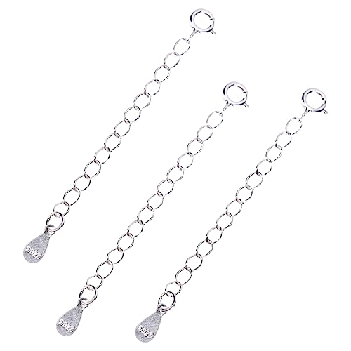 BATHVEVE 3 Stück Teiliges Silberne Verlängerungskette für Armbänder und Anpassbare Kettenverlängerung für DIY Schmuckherstellung Langlebig und Rostfrei für Schmuckliebhaber BATHVEVE 3 Stück Teiliges Silberne Verlängerungskette für Armbänder und Anpassbare Kettenverlängerung für DIY Schmuckherstellung Langlebig und Rostfrei für Schmuckliebhaber von BATHVEVE