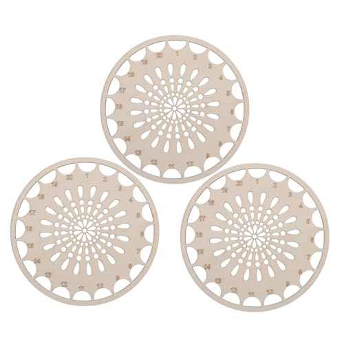 BATHVEVE 3 Teiliges Aufbewahrungsgerät Für Besticktes Garn Kreuzstich Aufbewahrungswerkzeug Stickzubehör Nähgarnhalter Stickgarnhalter Stickgarnaufbewahrung Beige Holz von BATHVEVE