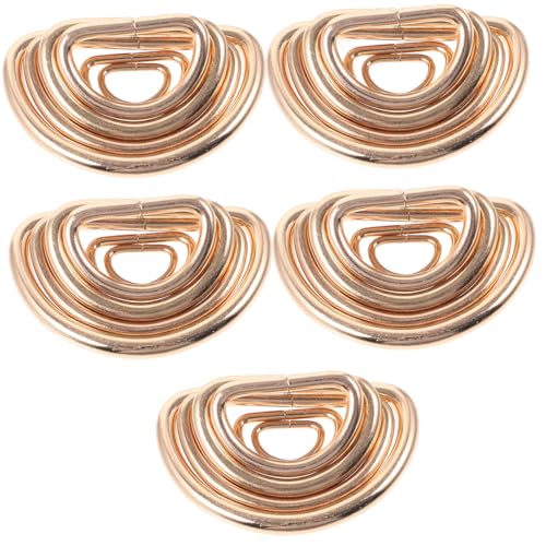 BATHVEVE 30 Stück Teiliges DIY Metallschnallen D Ringe Schlüsselanhänger Ringe Robust Langlebig Vielseitig für Taschen Lederhandwerk Schlüsselketten Zubehör von BATHVEVE