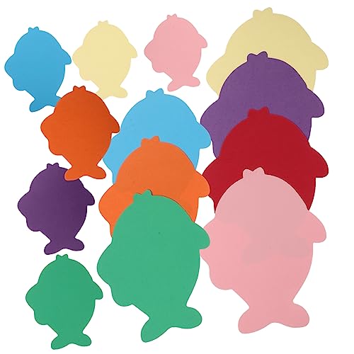 BATHVEVE 35 Stück Teiliges Bunte Fischausschnitte Papier Kreative Diy Basteldekoration für Sichere und Langlebige Papierschnitte für Klassenzimmer Partys Bastelprojekte und Wohnräume von BATHVEVE