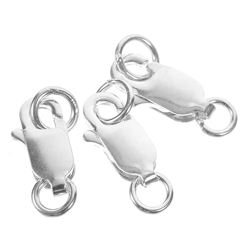 BATHVEVE 3Stücke Sterling Hummerverschluss für Armbänder und Halsketten Hochwertige Verbindungselemente für DIY Schmuckherstellung Quadratischer Verschluss Langlebig von BATHVEVE