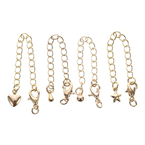 BATHVEVE 4 Stück Goldplattierte Verlängerungsketten für Armbänder und DIY Zubehör für Schmuckherstellung Einfach zu Befestigen und Langlebig für zu Besonderen Anlässen BATHVEVE 4 Stück Goldplattierte Verlängerungsketten für Armbänder und DIY Zubehör für Schmuckherstellung Einfach zu Befestigen und Langlebig für zu Besonderen Anlässen von BATHVEVE