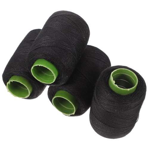 BATHVEVE 4 Stück Handgenäht Perückenherstellungsfaden Quiltgarn Zum Nähen Spulen Polyester-nähgarn Quiltfaden Nähgarn Für Perücken Schwarz von BATHVEVE
